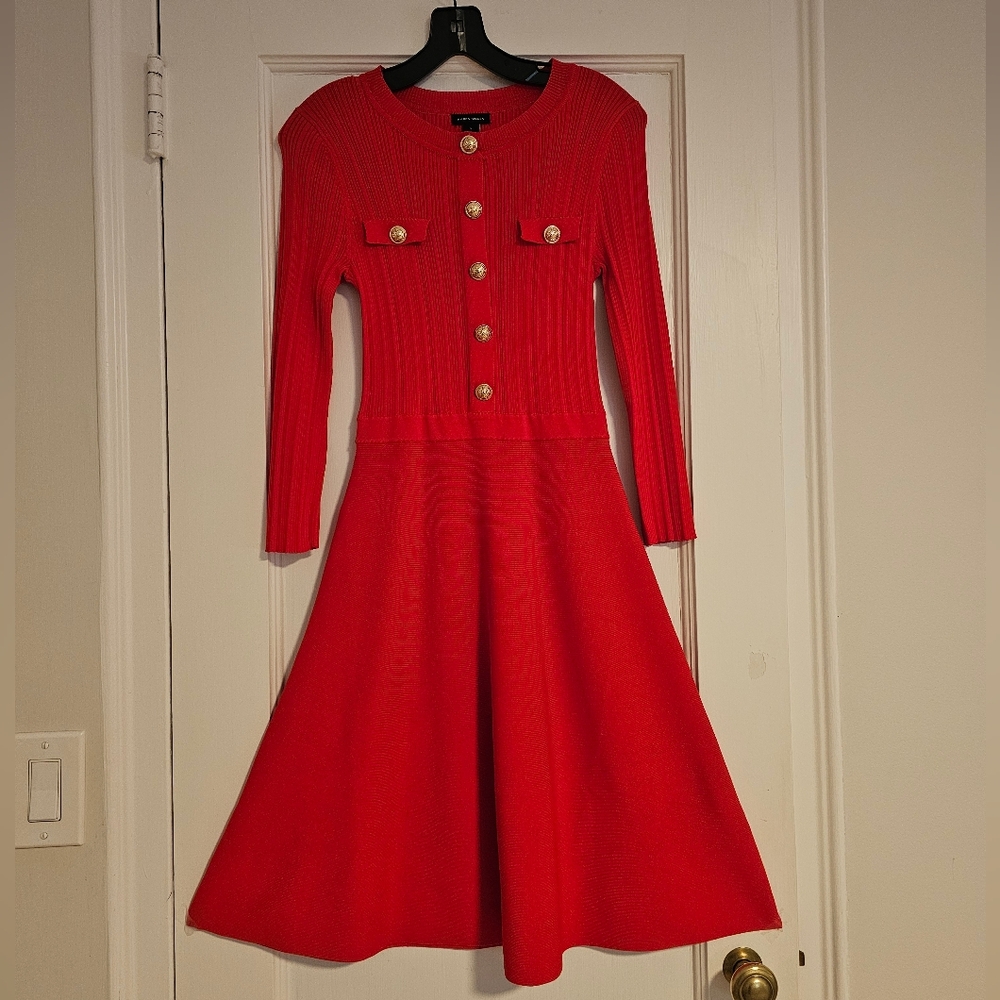 Karen Millen Military Detailed Knitt Skater Dress